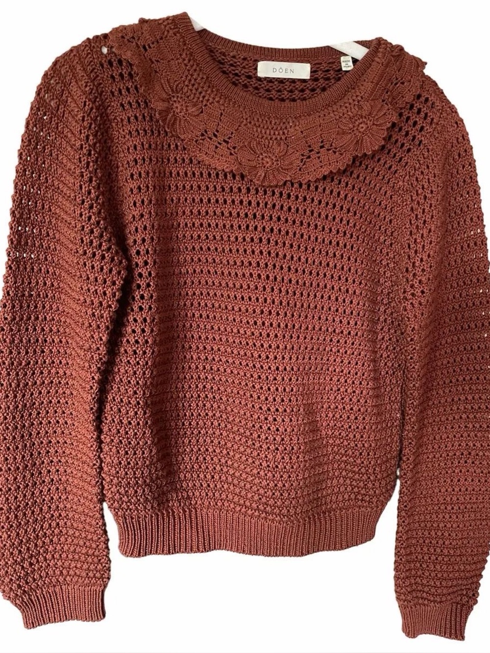 Doen Talia Sweater in red/brown size medium